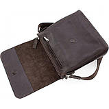Сумка Месенджер для чоловіків 754120 Grande pelle коричневий крейзі, фото 3