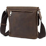 Сумка Месенджер для чоловіків 754120 Grande pelle коричневий крейзі, фото 5