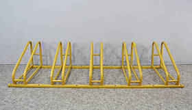 Велопарковка на 5 місць 1800х580х380мм цільнозварна жовта Kompred OL379