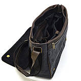 Сумка чоловіча через плече зі шкіри та канвас TARWA RCg-1047-3md, фото 2