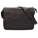 Сумка чоловіча через плече зі шкіри та канвас TARWA RCg-1047-3md, фото 3