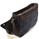 Сумка чоловіча через плече зі шкіри та канвас TARWA RCg-1047-3md, фото 6