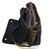 Сумка чоловіча через плече зі шкіри та канвас TARWA RCg-1047-3md, фото 7