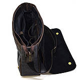 Сумка чоловіча через плече зі шкіри та канвас TARWA RCg-1047-3md, фото 8