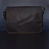 Сумка чоловіча через плече зі шкіри та канвас TARWA RCg-1047-3md, фото 9