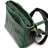 Сумка-планшет через плече шкіряна зелена RE-1309-3md TARWA, фото 2