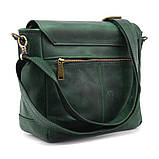 Сумка-планшет через плече шкіряна зелена RE-1309-3md TARWA, фото 5