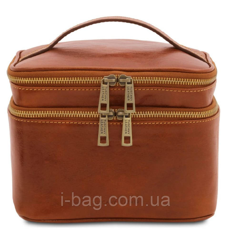 Кожаный несессер косметичка Eliot Tuscany TL142045 (Мед)