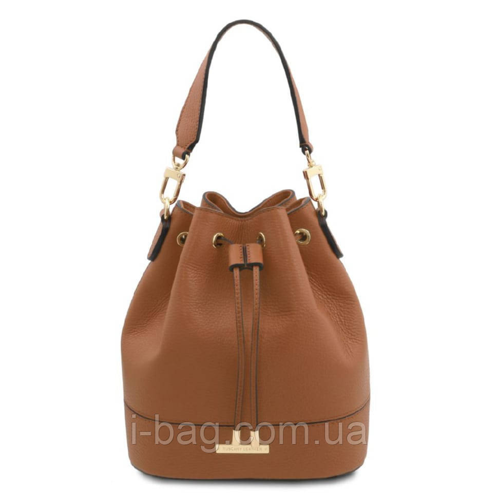 Жіноча сумка — відро TL142146 (bucket bag) від Tuscany (Коньяк)