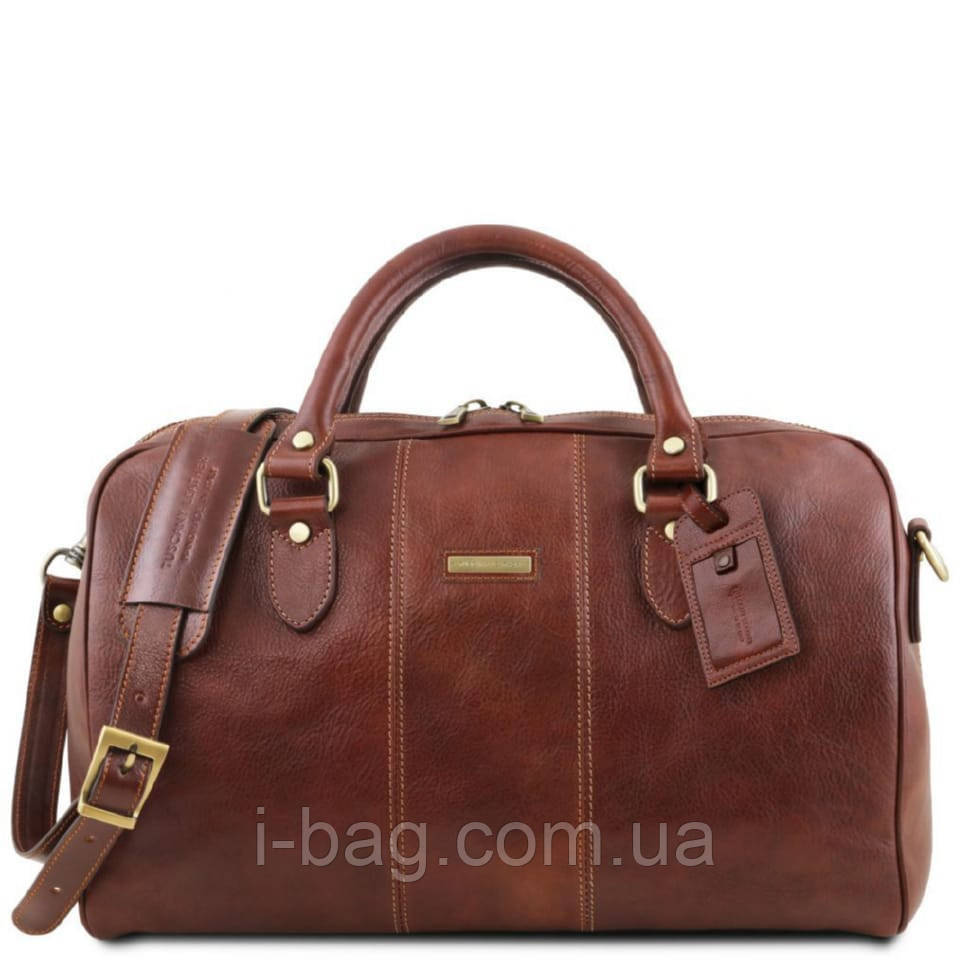 Lisbona Дорожня шкіряна сумка-дафл — Маленький розмір Tuscany TL141658 (Коричневий)