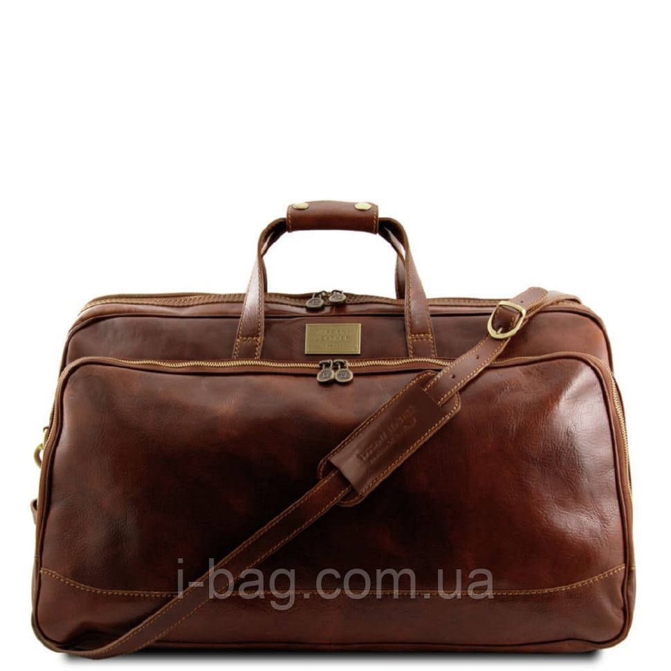 Шкіряна дорожня сумка на колесах — Малий розмір Tuscany Leather Bora Bora TL3065 (Коричневий), фото 1