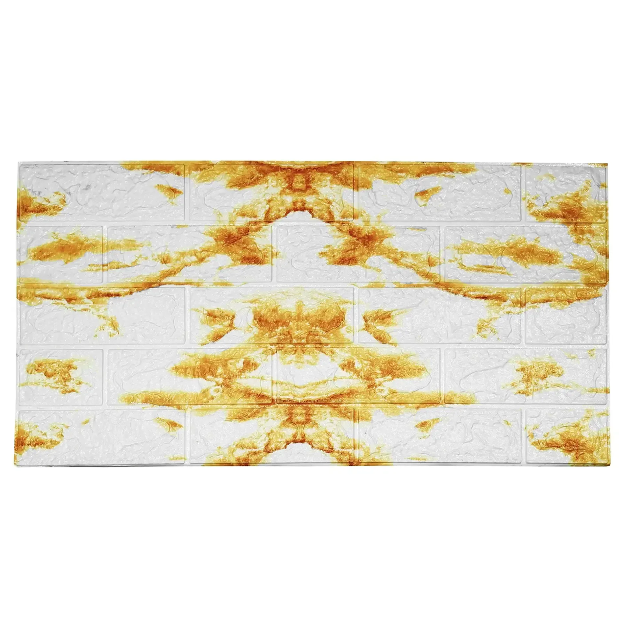 Декоративна панель 3D гнучка стінова 10 шт., біло-коричнева 70*77 см, фото 1