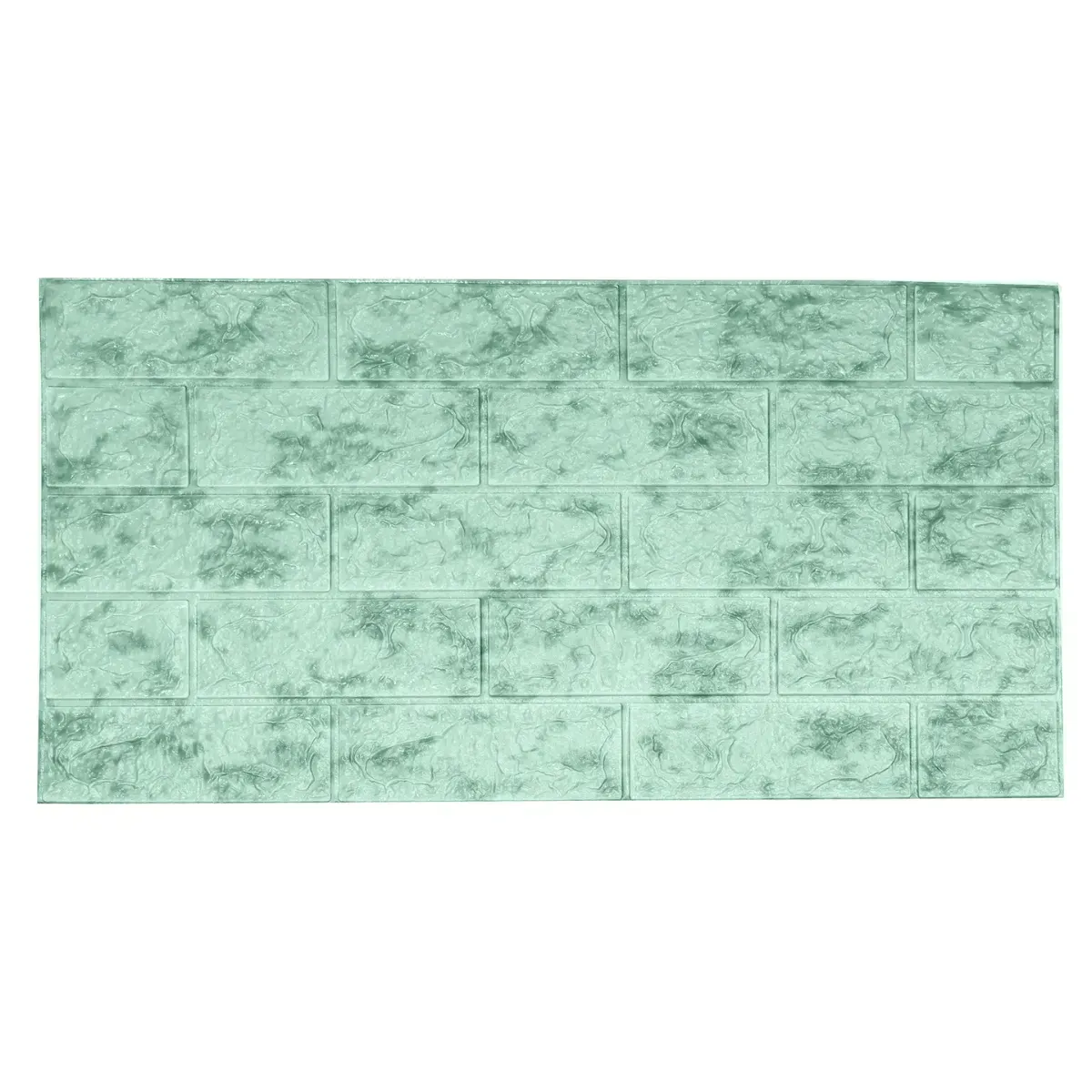 Декоративна панель 3D гнучка стінова 10 шт., сіро-зелена 70*77 см, фото 1