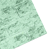 Декоративна панель 3D гнучка стінова 10 шт., сіро-зелена 70*77 см, фото 2