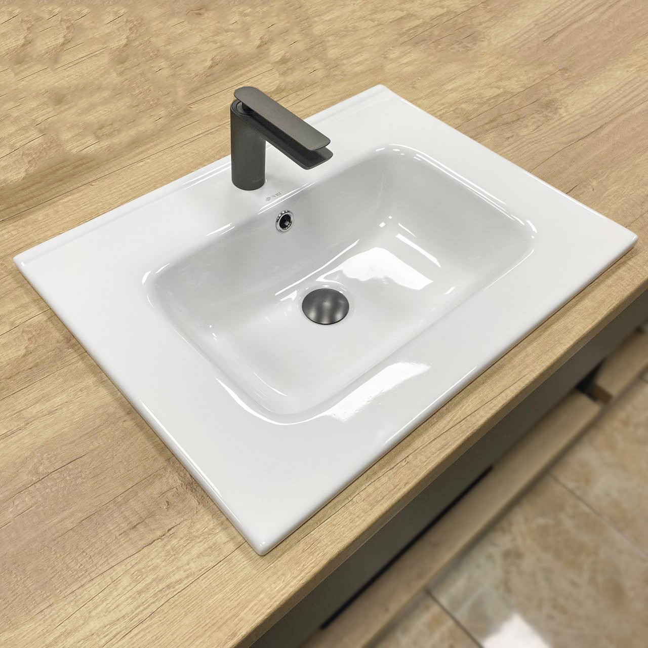 Умивальник (раковина) VBI MORTARA 60 WHITE врізний, фото 1