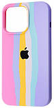 Силіконовий чохол для iPhone 12 Pro / 12 - Rainbow, Різнокольоровий / Рожевий, фото 3