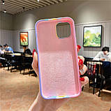 Силіконовий чохол для iPhone 12 Pro Max - Rainbow, Різнокольоровий / Рожевий, фото 5