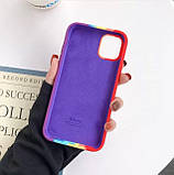 Силіконовий чохол для iPhone 11 Pro Max - Rainbow, Різнокольоровий / Рожевий, фото 5