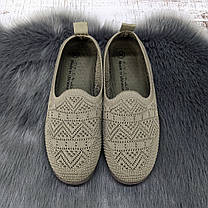 Мокасини жіночі Gipanis хакі літні текстильні сліпони 4459, фото 4