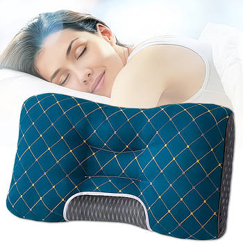 Ортопедична подушка 74х48 см для сну з підтримкою шиї та плечей Pillow-02 Зелена