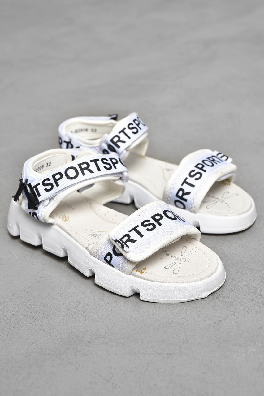 Босоніжки для дівчинки білого кольору 202059S, фото 1