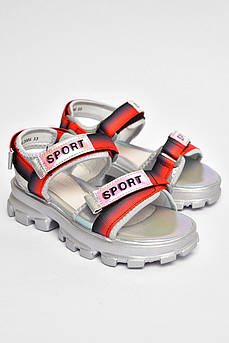 Босоніжки для дівчинки сріблястого кольору 202067M