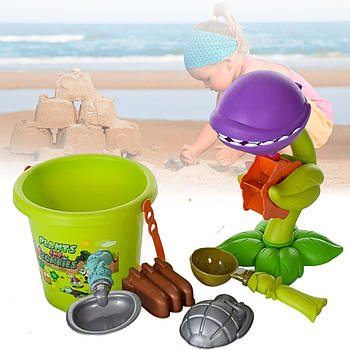 Ігровий набір з водоспадом для пісочниці, цебром, лопаткою та формочками 913-205A