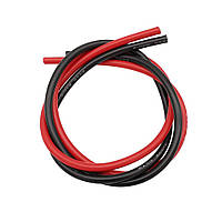 Дріт, кабель в силіконовій ізоляції 6AWG, 1м, червоний