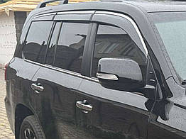 Вітровики з хромом Niken для Lexus LX570/450d Полікарбонат (6 шт)