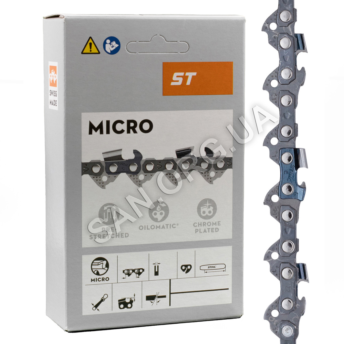 Ланцюг 55 ланок ST крок 3/8 паз 1,1 мм, фото 1