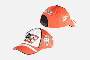 Бейсболка 69 NICKY HAYDEN AND DUCATI (біло-червона, 100% бавовна)