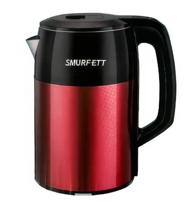Металевий електрочайник Smurfett SE-2250 1500w 2,5 л Червоний Лучшая цена