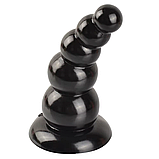 Чорна анальна втулка 14 см, Анальна пробка для фістингу на присосці, Стимулятор ануса, Інтимні іграшки, фото 5