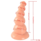 Чорна анальна втулка 14 см, Анальна пробка для фістингу на присосці, Стимулятор ануса, Інтимні іграшки, фото 8