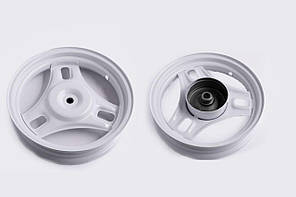 Диск колеса 2.15*10 (зад, барабан) (метал, 22 шліци,) (білий) скутер Хонда Діо