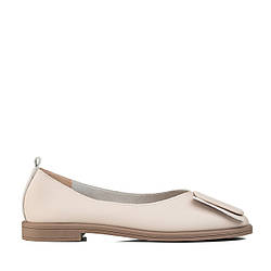 Балетки жіночі шкіряні бежеві Farinni