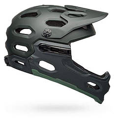 Велошолом трансформер BMX даунхіл Bell Super 3R Mips Matte Green Large (58-62см)