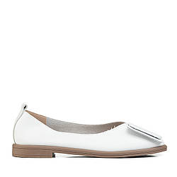 Балетки жіночі шкіряні білі Farinni