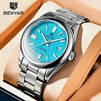 Годинники для військових командирські механічні з автопідзаводом та сталевим ремінцем чоловічі військові водостійкі