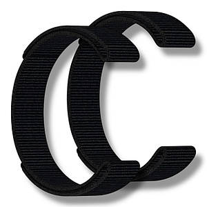 Ремінець 2шт CDK для Garmin Instinct | 22mm Nylon Sport Loop (018558) (black)