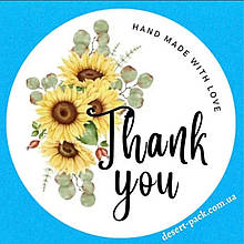 Наклейки ∅-40 мм (50 шт.) "Thank you" (8)