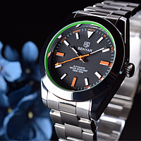 Годинники для військових командирські механічні з автопідзаводом та металевим ремінцем чоловічі військові на руку