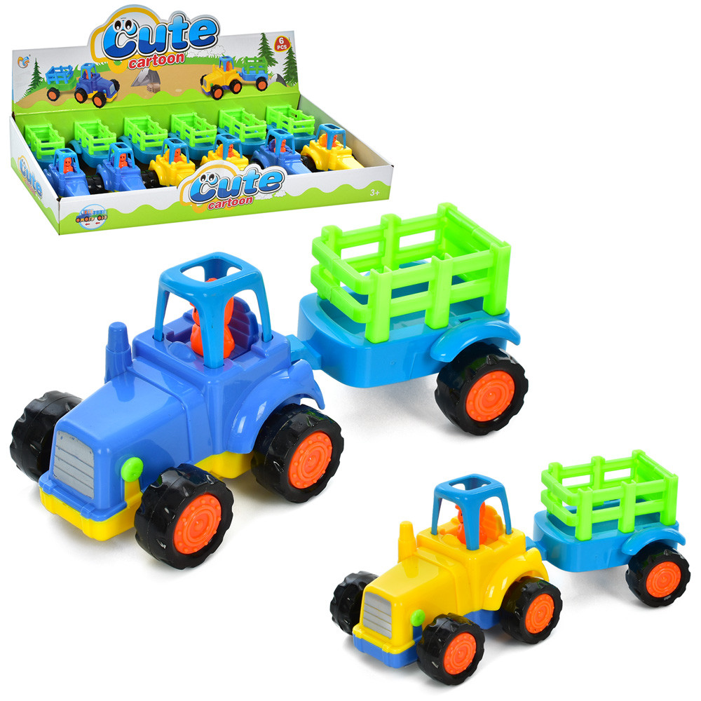 Трактор 10см, інерція, (2 кольори) /12/72/6шт в кор. 47-19-8см, фото 1