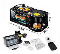 Мініпіч 3в1 MAXTOP XY-206, 4800w (кавомашина + духовка + гриль) настільна мініпіч для кухні YU227