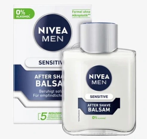 Набір з 4 шт. Nivea Men Sensitive заспокійливий бальзам після гоління 100ml по 100 мл (білий)