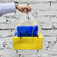 Поліетиленові пакети майка Іміджеві пакети з логотипом прозорі 25х40 см, фото 4