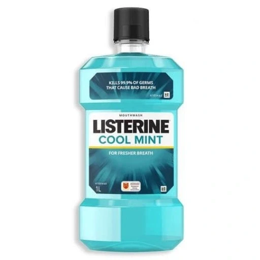 Набір з 3 шт. Listerine Cool Mint розчин для полоскання ротової порожнини 1 л Cool Mint рідина для гігієни ротової порожнини 1000