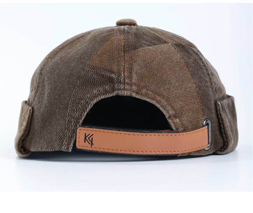 Феска кепка-докерка унісекс коричневий розмір 57-58, фото 1