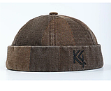 Феска кепка-докерка унісекс коричневий розмір 57-58, фото 2