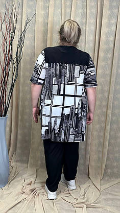 Туніка подовжена ошатна "Мілано" 62-64 66-68 70-72 74-76, фото 2